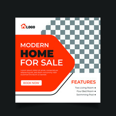 Real Estate Social Media Post Template, home for sale cover template, web ad banner template, cover page, header, timeline flyer