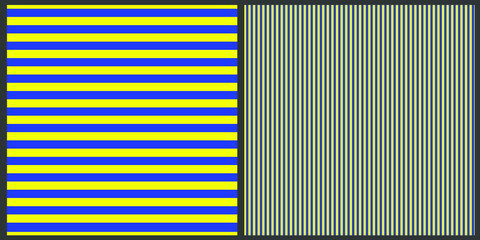 Set of vector seamless patterns. Blue and yellow vertical and horizontal lines. 