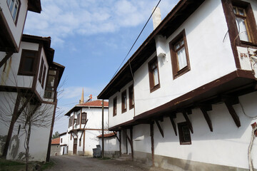 A street in Güdül with the traditional Ankara houses.