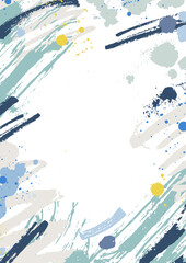 Image of Vertical Background with Abstract Stains Frame printed on Printed Glass Basin Splashbacks