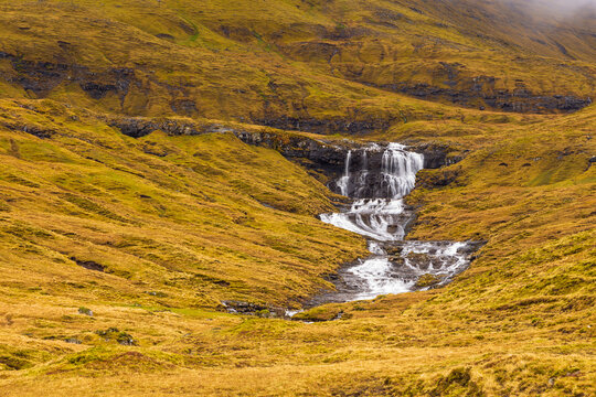 Mountain landscape on the island of Streymoy, Faroe Islands.