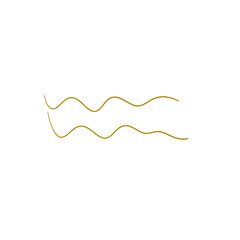Gold Line, Gold Element, Gold Wavy Line