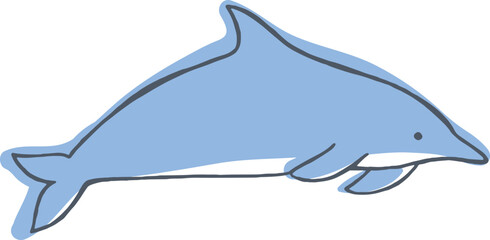 Dolphin Hand Drawn Sketch Illustration