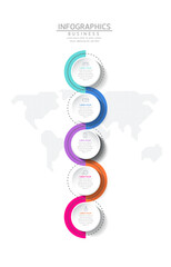 Vector illustration, infographics design, template, marketing, information, with 5 options or steps