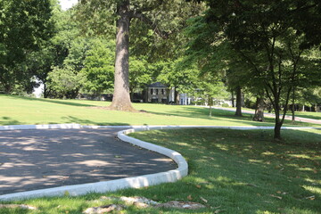 White lined street