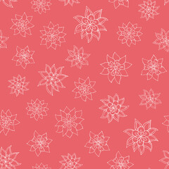 Seamless vector pattern of abstract floral elements. Background for greeting card, website, printing on fabric, gift wrap, postcard and wallpapers.