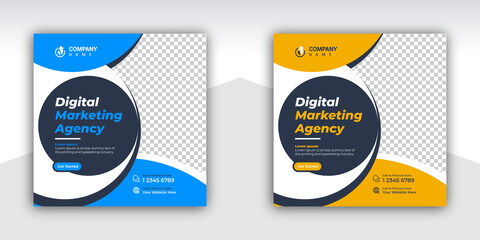 Social media post business template design Premium Vector