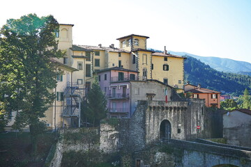 Fototapeta na wymiar Miccia gate in Castelnuovo Garfagnana, Tuscany, Italy