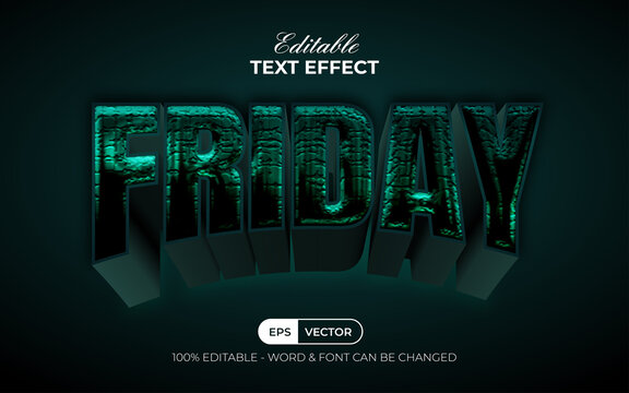 3D Text Effect Horror Style. Editable Text Effect.