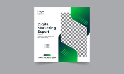 Digital marketing social media post business webinar for social media post, business banner template geometric shape design for attractive abstract elements post background space for text