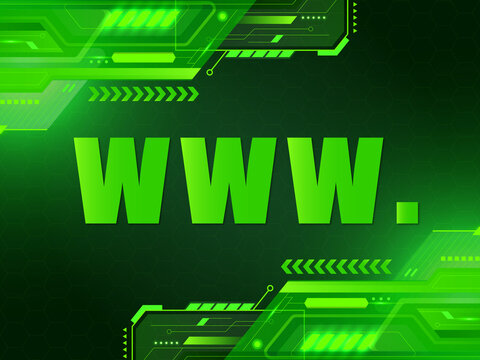 3d illustration rendering WWW.com with shield