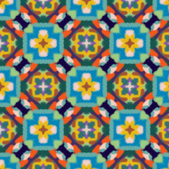  illustration of abstract background with ornamental pattern of different sizes in different shades