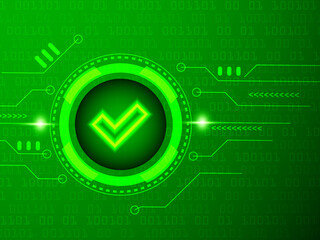 2d illustration Abstract futuristic electronic circuit technology background