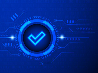 2d illustration Abstract futuristic electronic circuit technology background