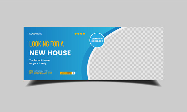 Real estate facebook cover banner design, web banner cover design