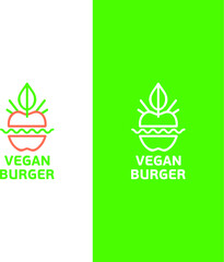 The logo is made in the form of a burger, which is made like an apple, because it symbolizes healthy food and lifestyle, from which the leaflet that defines the restaurant menu grows.