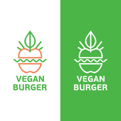 logo in the form of a vegetarian burger
