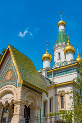 The Russian Church, officially known as the Church of St Nicholas the Miracle-Maker, a Russian Orthodox church in central Sofia, Bulgaria
