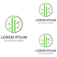 Logo of a bamboo plant or a type of hollow plant. Using a modern illustration business vector concept design