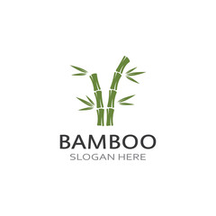 Obraz premium Logo of a bamboo plant or a type of hollow plant. Using a modern illustration business vector concept design