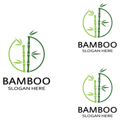 Logo of a bamboo plant or a type of hollow plant. Using a modern illustration business vector concept design