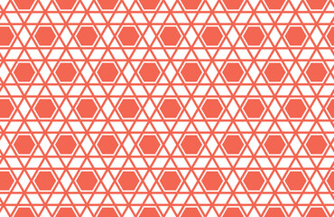 The geometric pattern with lines. Seamless vector background. White and pink texture. Graphic modern pattern. Simple lattice graphic design