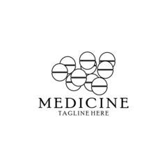 medicine logo design, vector illustration icon