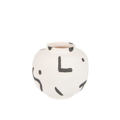 ceramic flower pot isolated on white