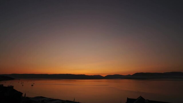 Golden Hour Turns To Blue, Dusk Falls,River Clyde Gourock, Scotland.