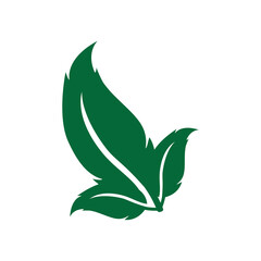 leaf logo vector template ilustrator and icon design