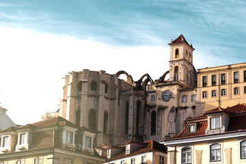 Fototapeta na wymiar Carmo Convent in Lisbon, Portugal