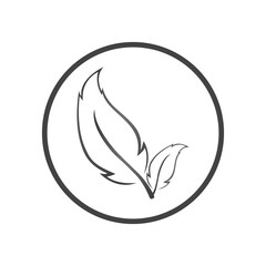 leaf logo vector template ilustrator and icon design