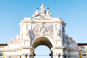 Fototapeta na wymiar Triumphal Arch in Lisbon, Portugal