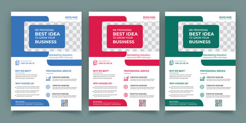 Template vector design for Brochure, Annual Report, Magazine, Poster, Corporate Presentation, Portfolio, Flyer, infographic, layout modern with colorful size A4, Front and back, Easy to use and edit.