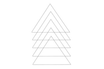 Fototapeta premium Black and white geometric shapes isolated on a black and white background. Triangles and circles