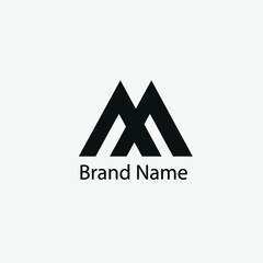 initial logo design M. unique logo M for general company