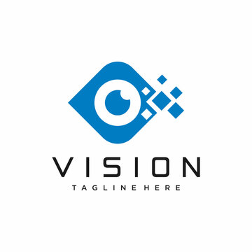 Modern vision logo design vector image
