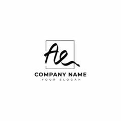 Ae Initial signature logo vector design