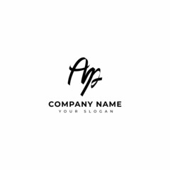 Ap Initial signature logo vector design