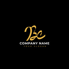 Bc Initial signature logo vector design