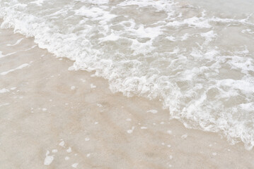 Sea waves at the beach. Minimalist aesthetic. Calmness and relax