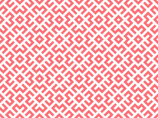 Abstract geometric pattern. A seamless vector background. White and pink ornament. Graphic modern pattern. Simple lattice graphic design