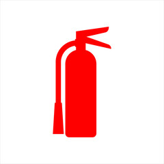 fire extinguisher vector icon on white background - obrazy, fototapety, plakaty