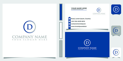 Vector Letter D Circle style with Branding designs template Graphic Design icon symbol for Business