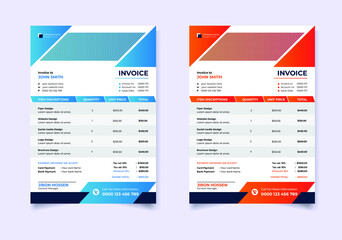 Creative a4 invoice template design for your business