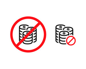 No money coin icon. Vector illustration