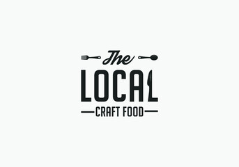 Local Craft Food logo design template - local food poster for restaurant, cooking, and food business