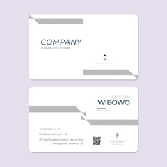 editable clean design black white business card template