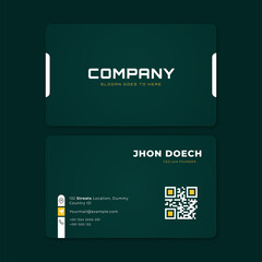 beauty dark green business cards template