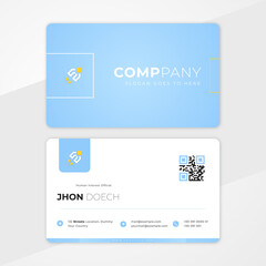 smooth elegant white blue business card name